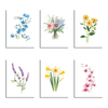 6 Mini Paintings|Whispers of Spring Flower Set