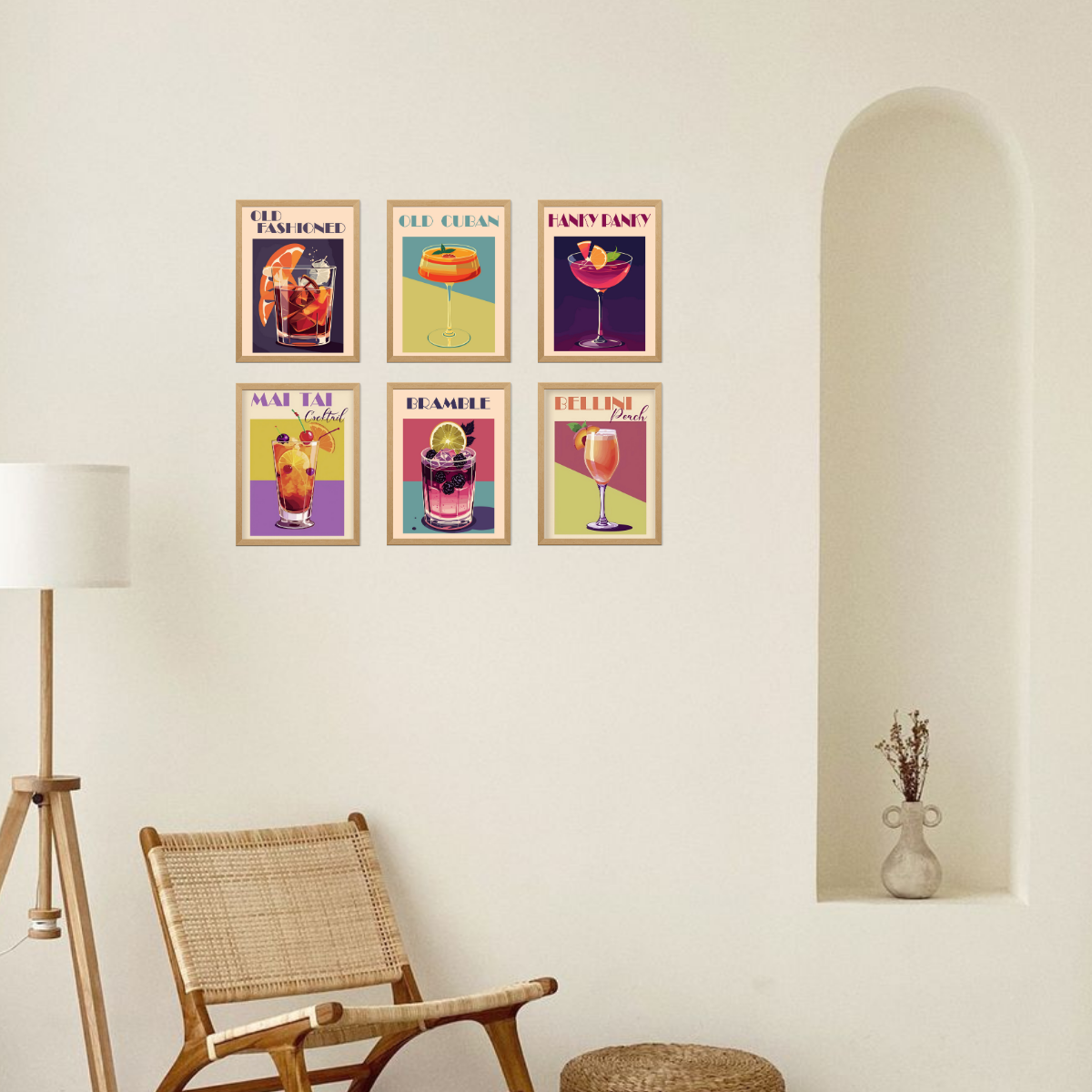 6 Mini Paintings|Sips of the Past Set
