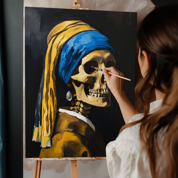 Skull with a Pearl Earring | Paint By Numbers Kit