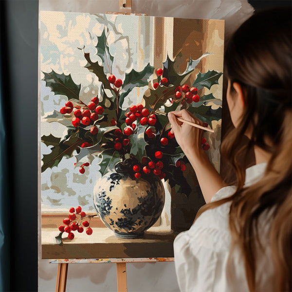 Holly - December Birth Flower | Paint By Numbers Kit