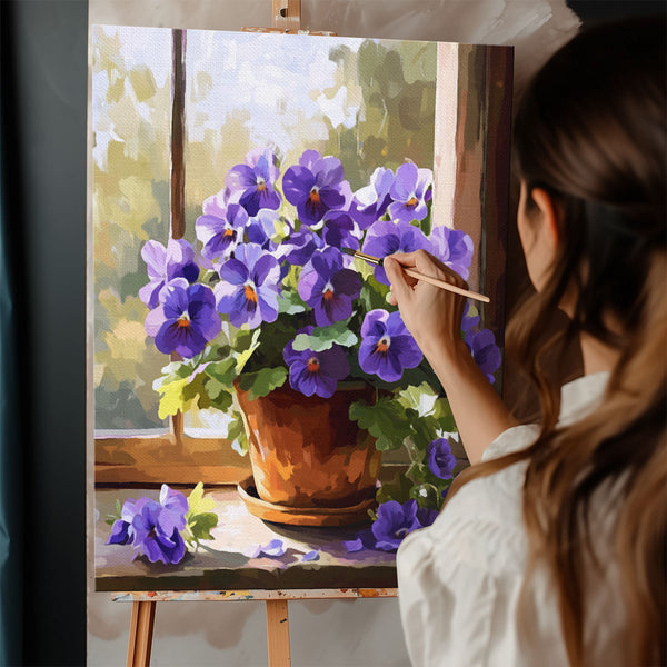 Violet - February Birth Flower | Paint By Numbers Kit