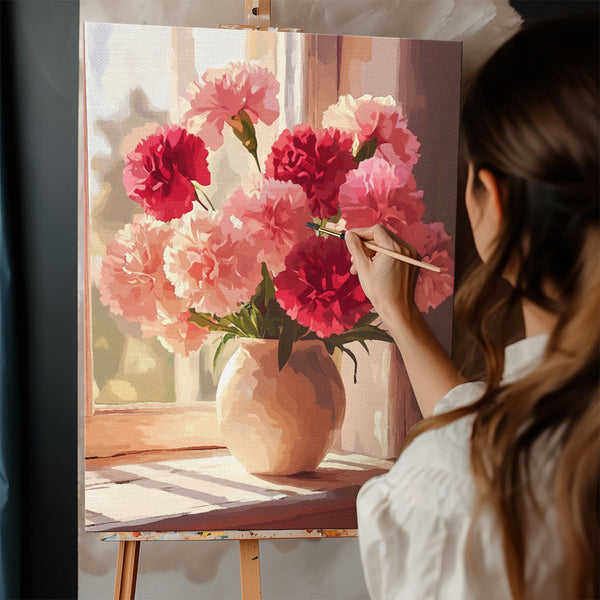 Carnation - January Birth Flower | Paint By Numbers Kit