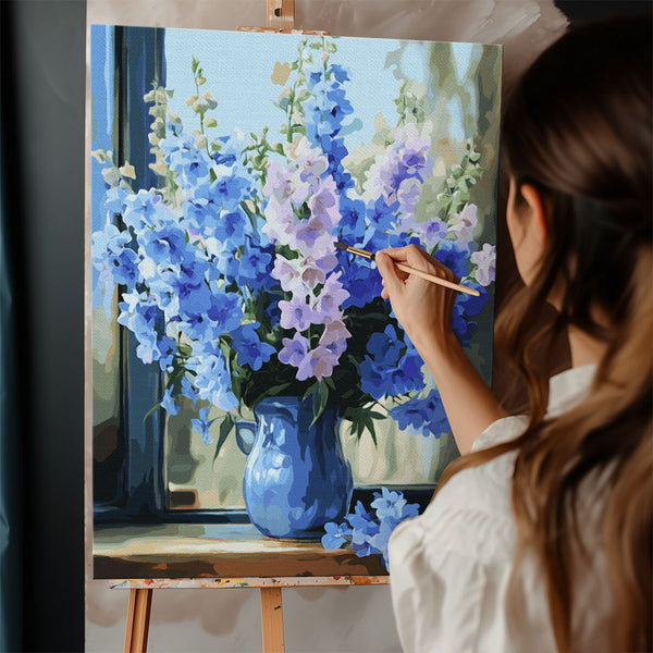 Larkspur - July Birth Flower | Paint By Numbers Kit