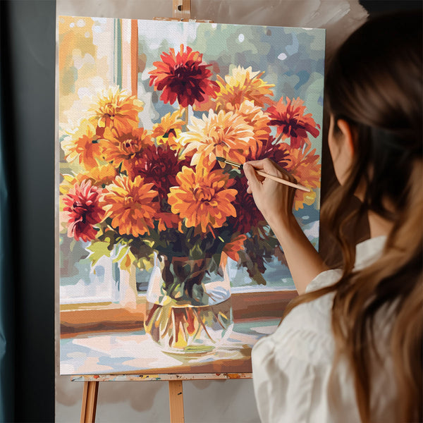 Chrysanthemum - November Birth Flower | Paint By Numbers Kit