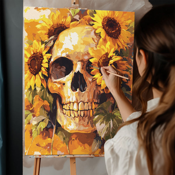 Sunflower Skulls | Paint By Numbers Kit