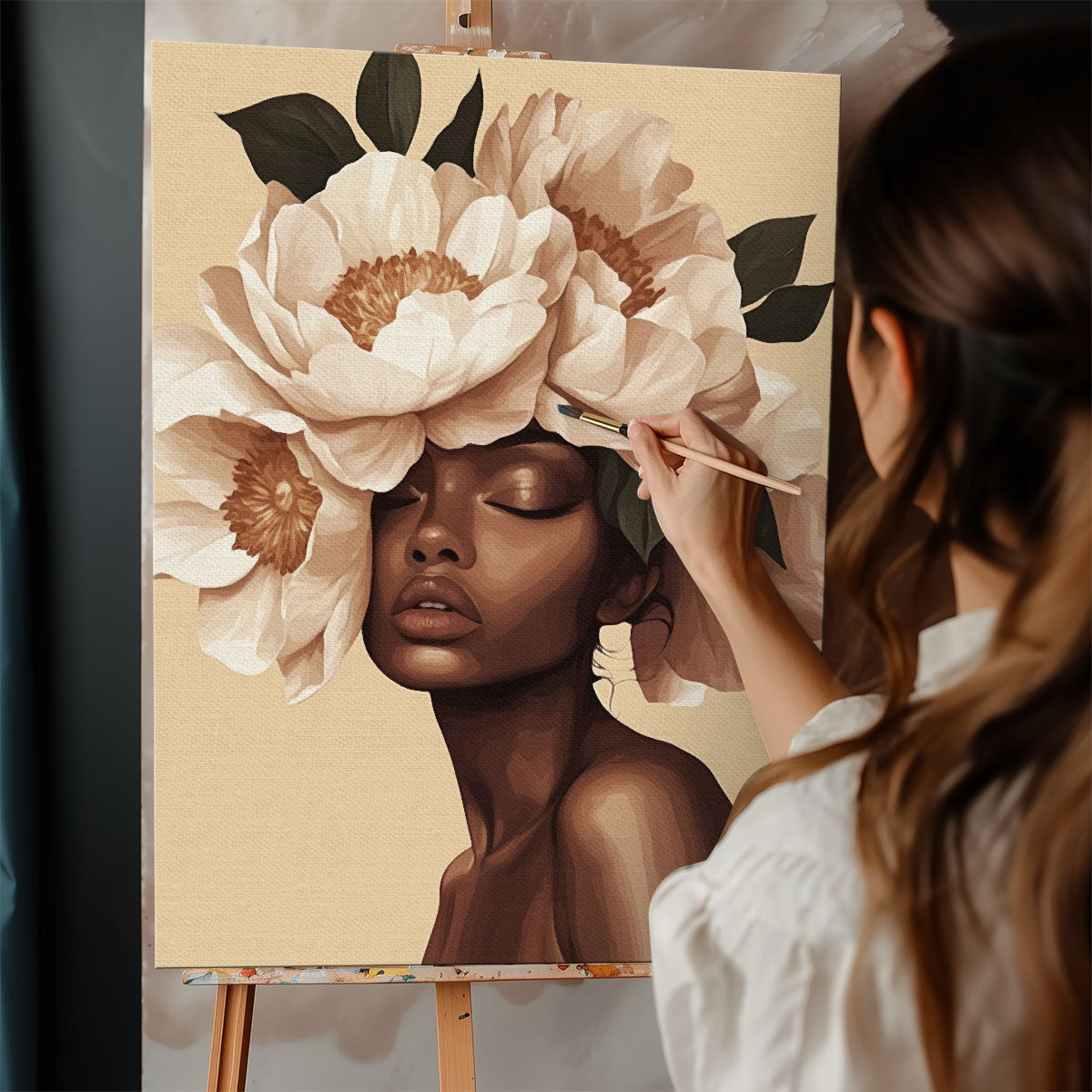 Golden Blossom Beauty | Paint By Numbers Kit