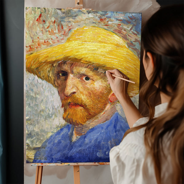 Portrait with Straw Hat by Van Gogh | Paint By Numbers Kit