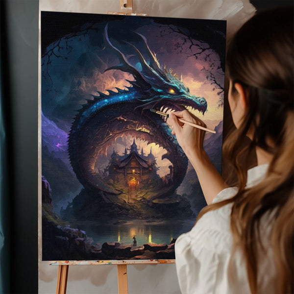 Mystic Dragon's Lair | Paint By Numbers Kit