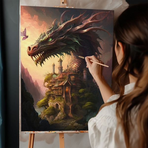 Dragon's Perch Village | Paint By Numbers Kit