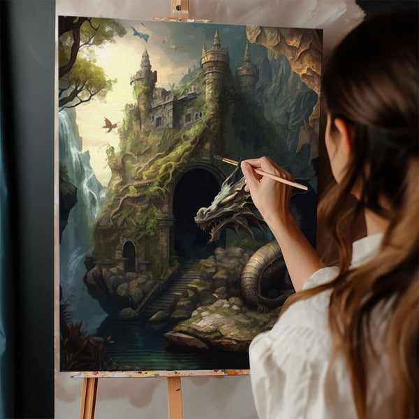 Dragon's Cave Entrance | Paint By Numbers Kit