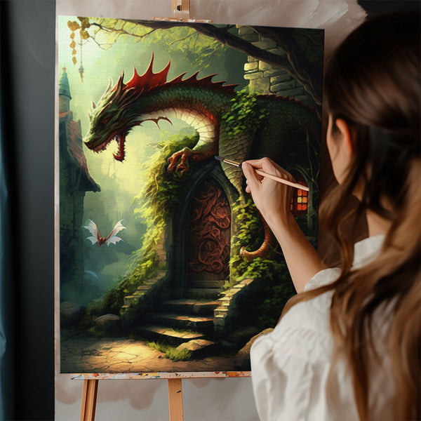 Ivy-Clad Dragon's Door | Paint By Numbers Kit