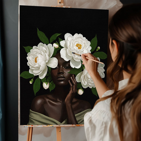 White Peonies| Paint By Numbers Kit