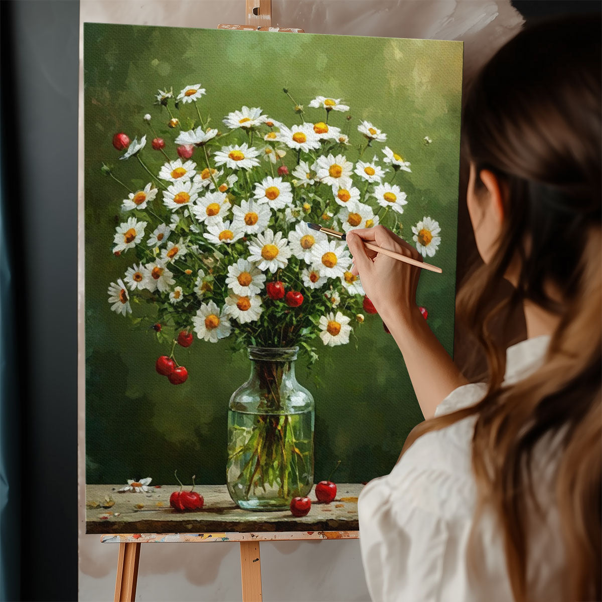 Daisies and Cherries | Paint By Numbers Kit