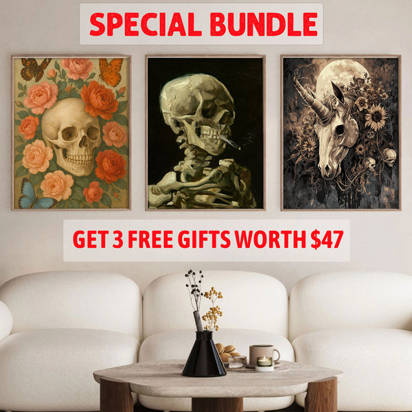 Memento Mori Triptych Set |  Paint By Numbers Kit