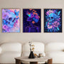 Neon Butterlfies Skull Set|  Paint By Numbers Kit