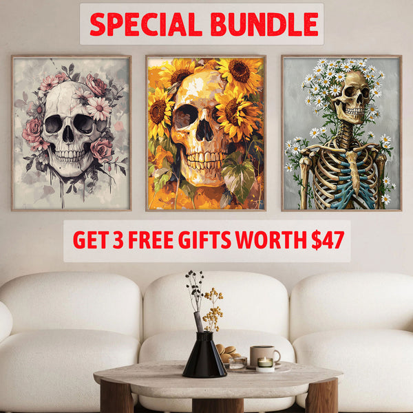 Floral Decay Set|  Paint By Numbers Kit