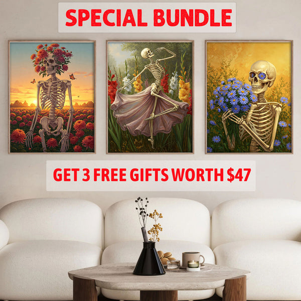 Skeletal Serenade Set|  Paint By Numbers Kit
