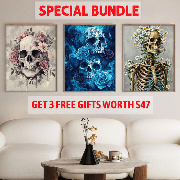 Death in Bloom  Set|  Paint By Numbers Kit