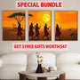 Maasai Sunset Walk Set|  Paint By Numbers Kit