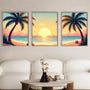 Sunset Beach and Bloom Set|  Paint By Numbers Kit
