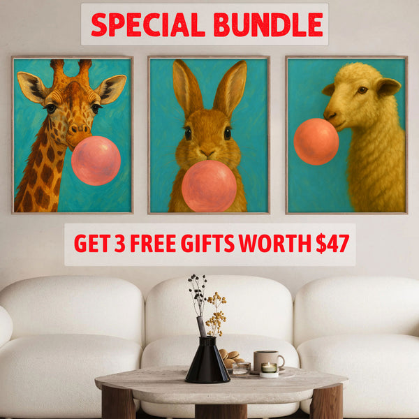Bubblegum Buddies Set|  Paint By Numbers Kit