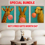 Bubblegum Buddies Set|  Paint By Numbers Kit