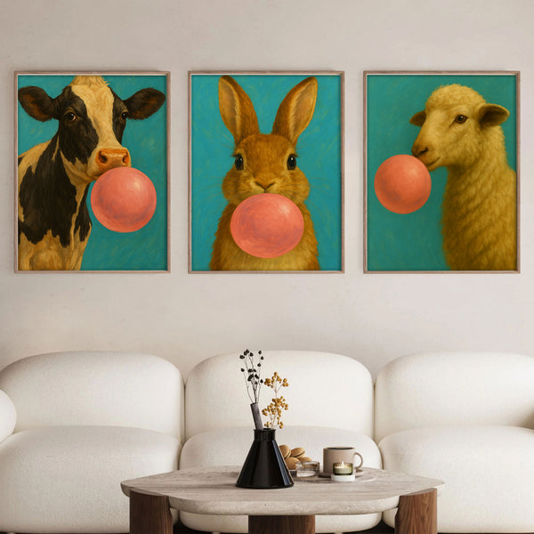 Bubblegum Zoo Set|  Paint By Numbers Kit