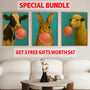 Bubblegum Zoo Set|  Paint By Numbers Kit