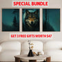 Moonlit Wolf Set|  Paint By Numbers Kit
