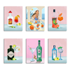 6 Mini Paintings|Mediterranean Cocktail Set