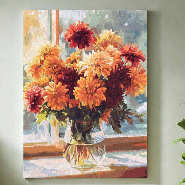 Chrysanthemum - November Birth Flower | Paint By Numbers Kit