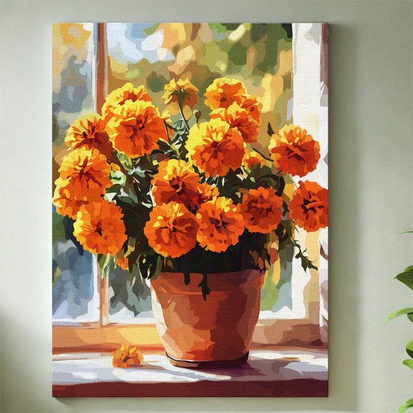 Marigold - October Birth Flower | Paint By Numbers Kit