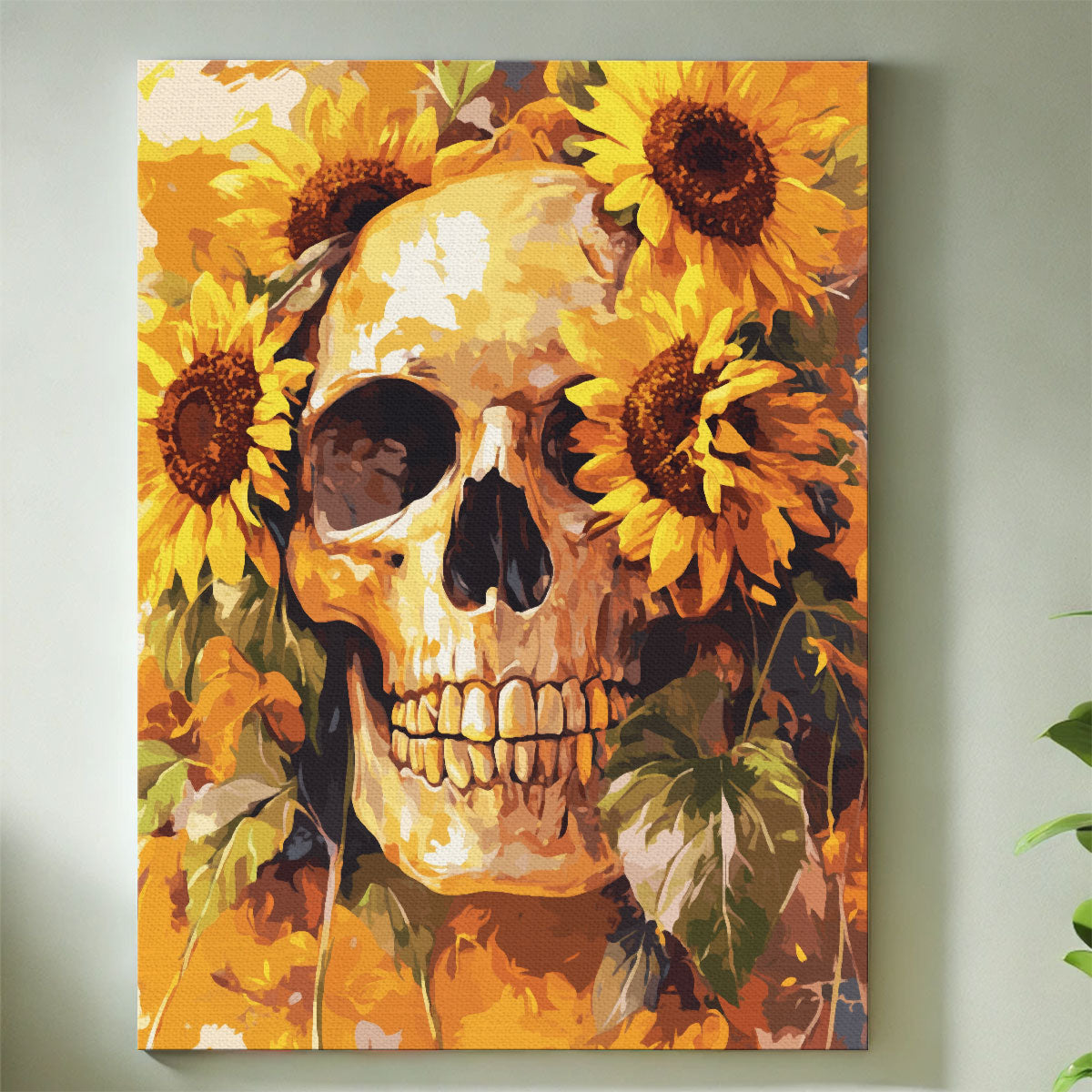 Sunflower Skulls | Paint By Numbers Kit – Painting Hour