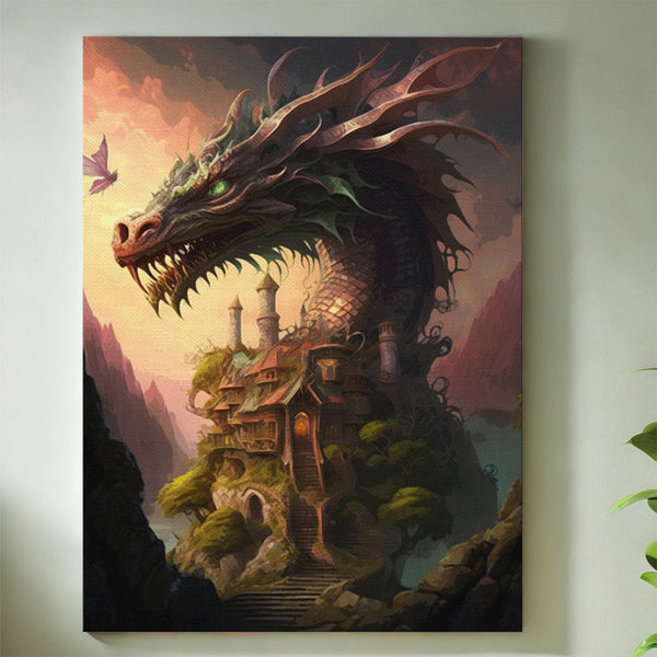 Dragon's Perch Village | Paint By Numbers Kit