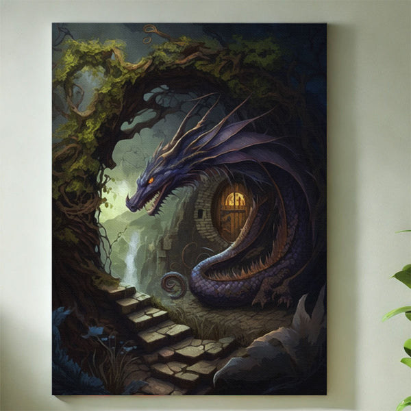 Ancient Dragon's Retreat | Paint By Numbers Kit