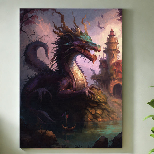 Waterside Dragon's Domain | Paint By Numbers Kit