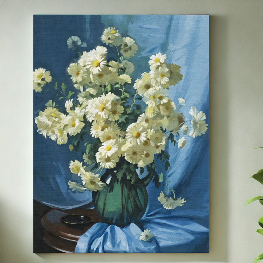 "Still Life - White Daisies" by Ernest Buckmaster | Paint By Numbers Kit