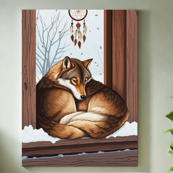 The Wolf's Dreamcatcher | Paint By Numbers Kit