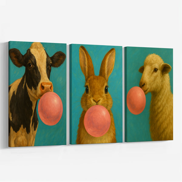 Bubblegum Zoo Set|  Paint By Numbers Kit