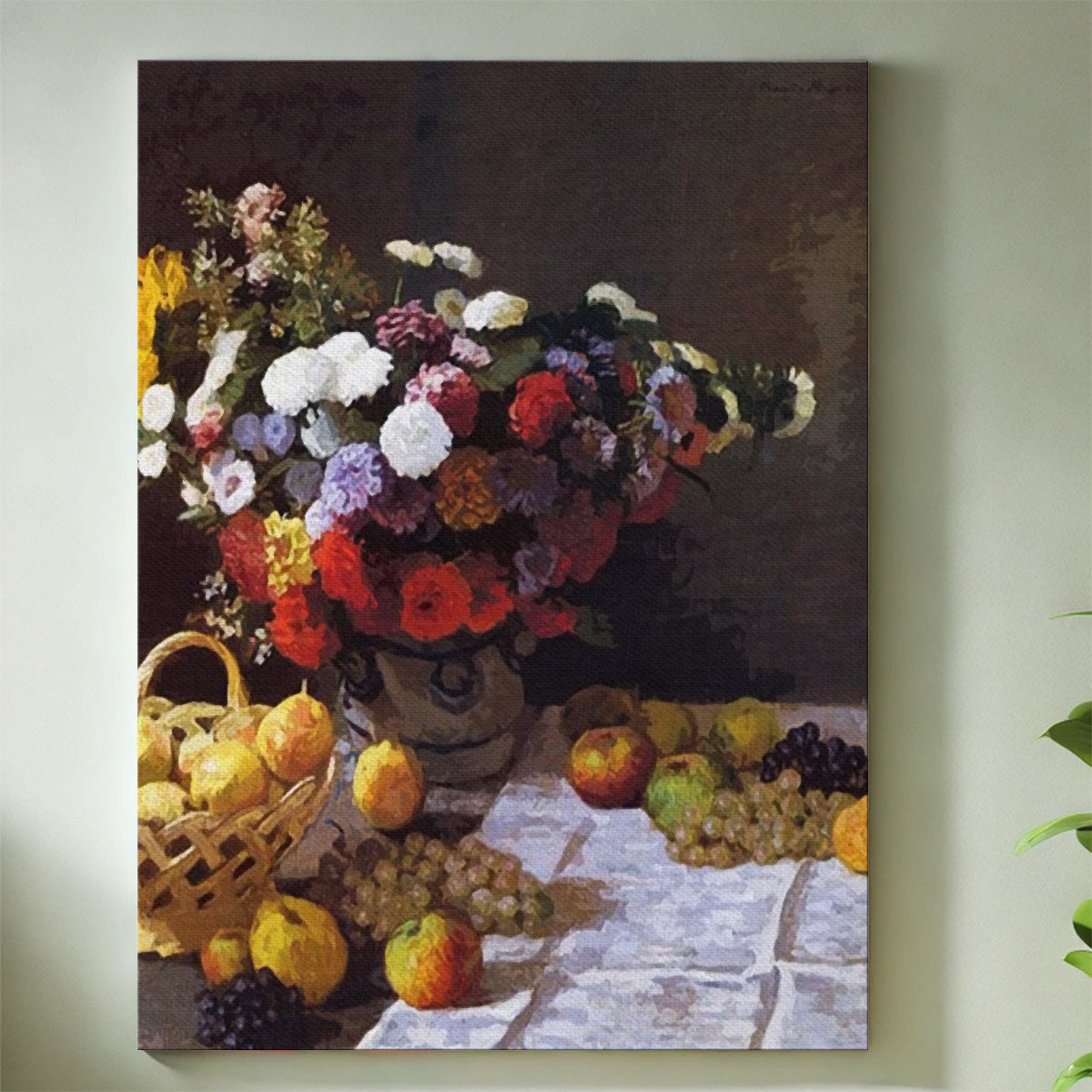 "Flowers and Fruit" by Claude Monet
