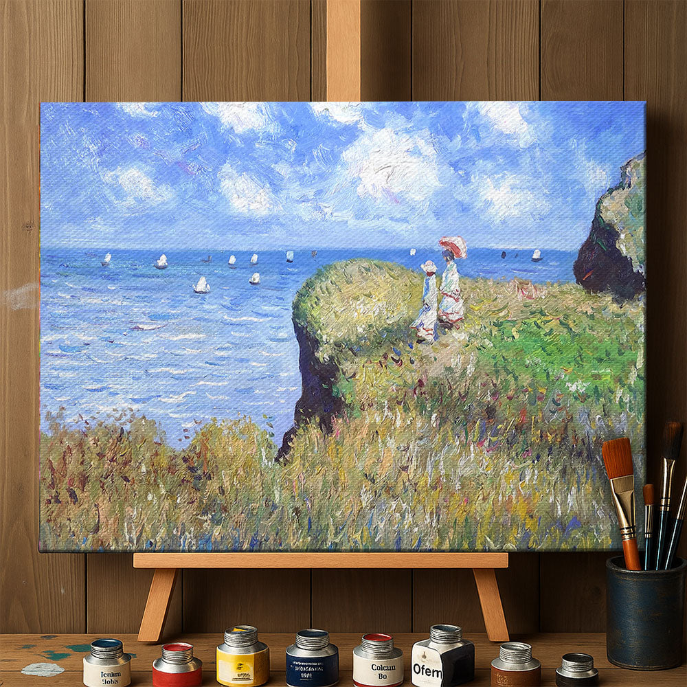 "The Cliff Walk at Pourville" by Claude Monet