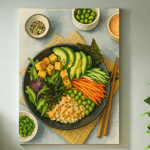 Vegan Poke Bowl | Paint-by-number Kit