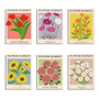 6 Mini Paintings|Flower Market Set