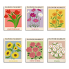 6 Mini Paintings|Flower Market Set