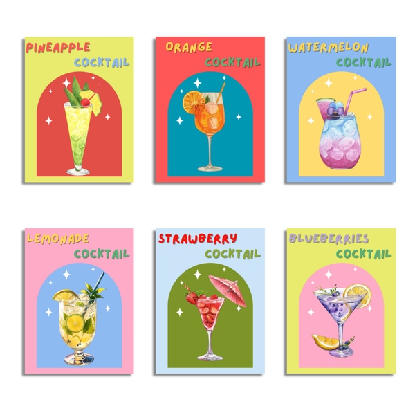 6 Mini Paintings|Fruity Fizz Set