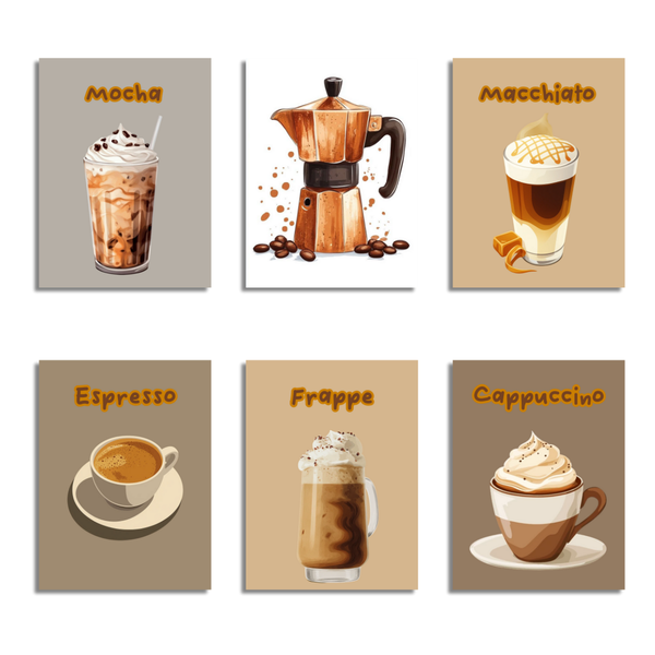 6 Mini Paintings|Café Classics Set