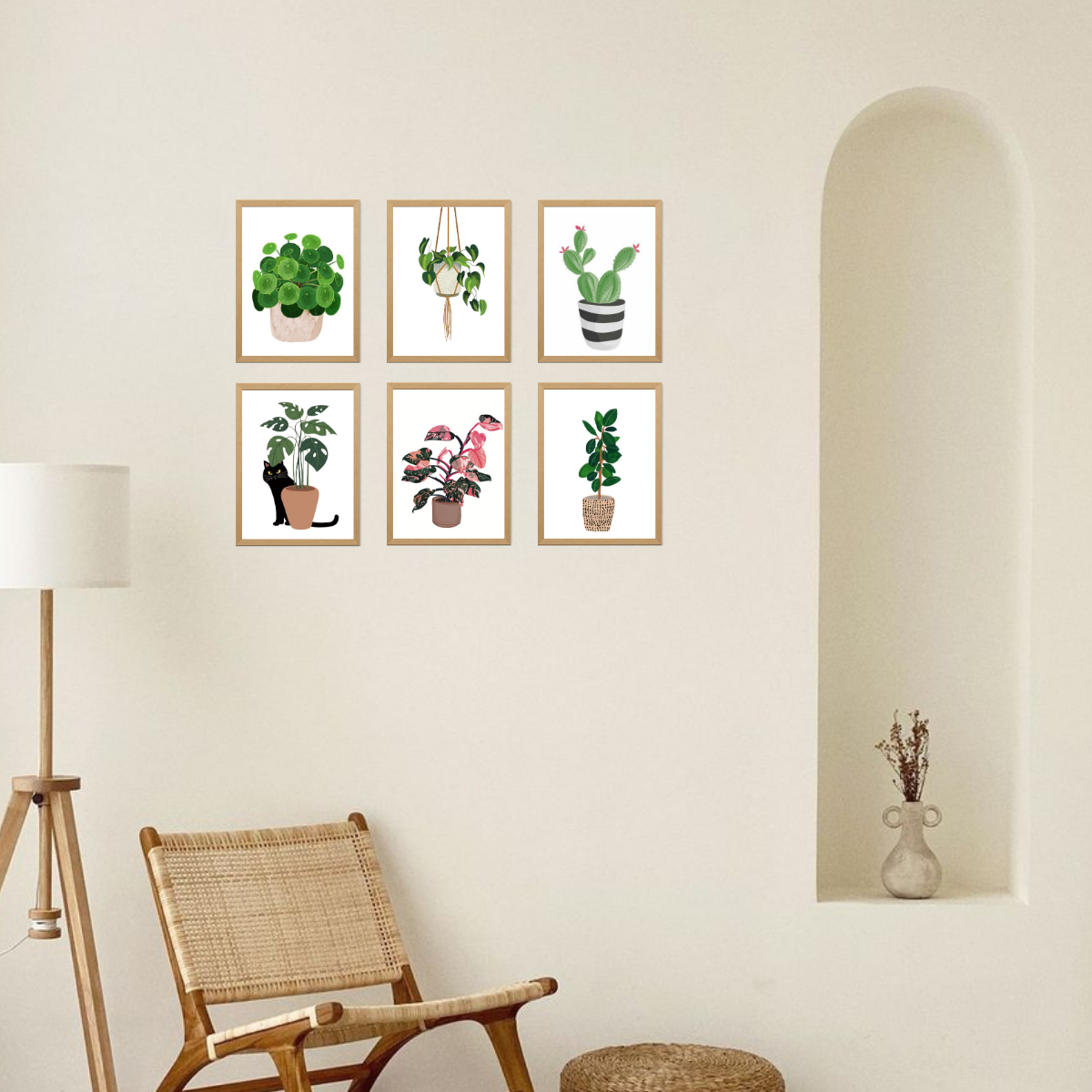 6 Mini Paintings|Botanical Set