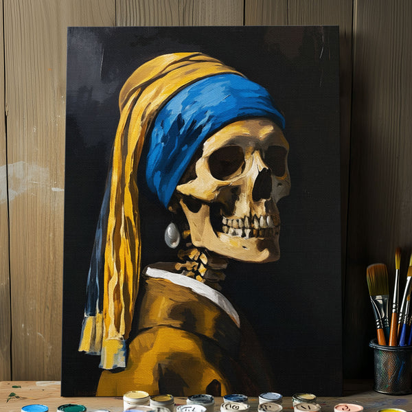 Skull with a Pearl Earring | Paint By Numbers Kit