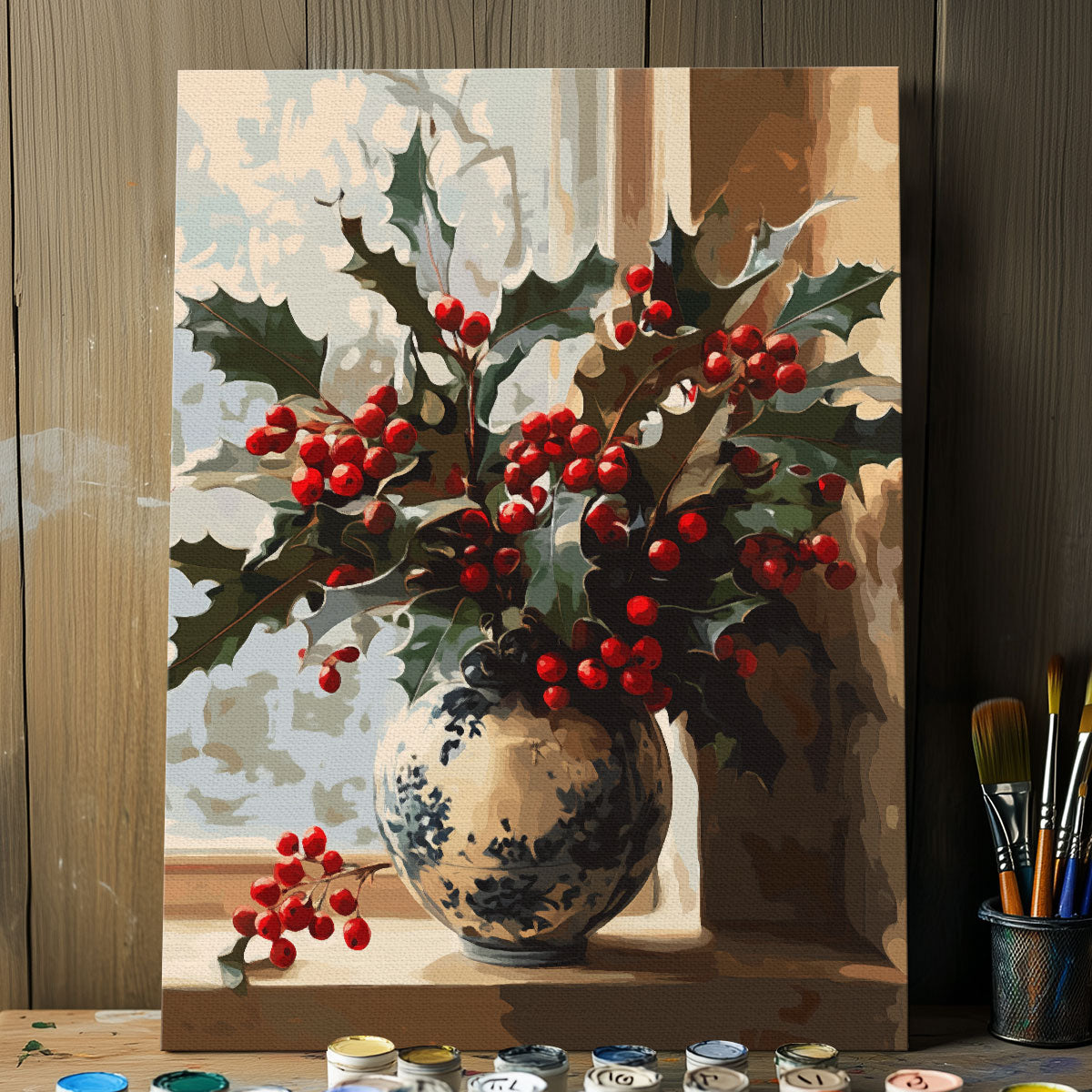 Holly - December Birth Flower | Paint By Numbers Kit