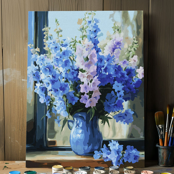 Larkspur - July Birth Flower | Paint By Numbers Kit